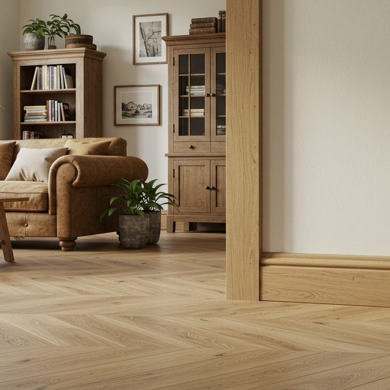 White_Oak_Casing_Moulding_Hallway_End