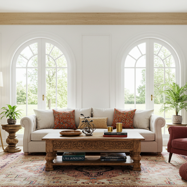 White_Oak_Crown_Moulding_Traditional_Living_Room
