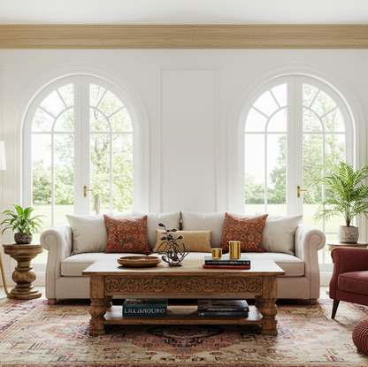 White_Oak_Crown_Moulding_Traditional_Living_Room