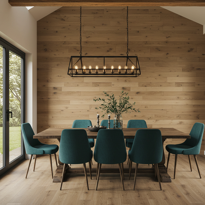 White_Oak_Wall_Paneling_Rustic_Dining