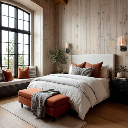 The Whitewashed Grey Weathered Softwood Wall Paneling