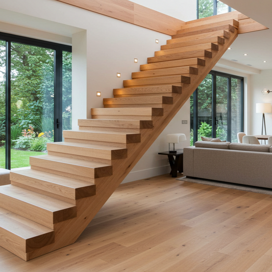 Maple Floating Stair Tread