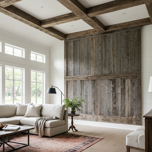 The Bowman Silver Grey Reclaimed Barnwood Siding Wall Paneling