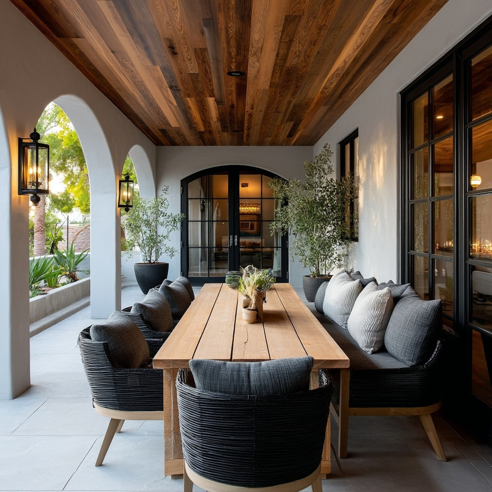 Thermally Modified Oak Ceiling Paneling – Beam & Baron